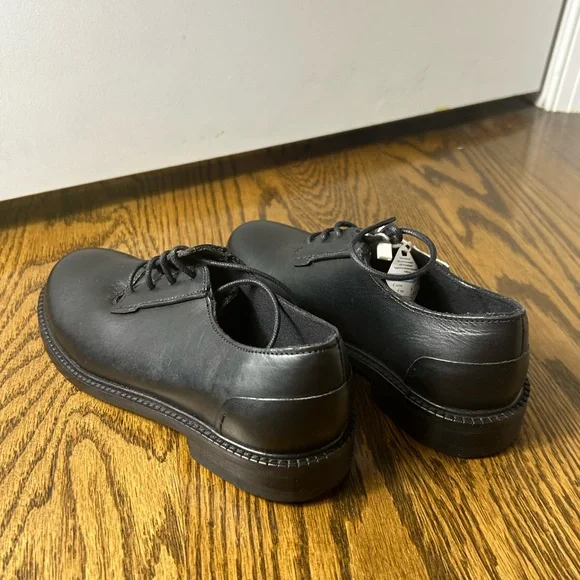 BRAND NEW ZARA Boys Black Leather Shoes - Picture 2 of 5